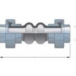 compensateur de dilatation caoutchouc double sphère avec raccord